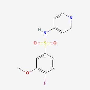 molecular formula C12H11FN2O3S B5873428 4-fluoro-3-methoxy-N-4-pyridinylbenzenesulfonamide 