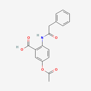 molecular formula C17H15NO5 B5873436 5-(acetyloxy)-2-[(phenylacetyl)amino]benzoic acid 