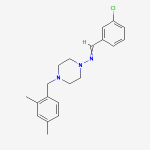 N-(3-chlorobenzylidene)-4-(2,4-dimethylbenzyl)-1-piperazinamine