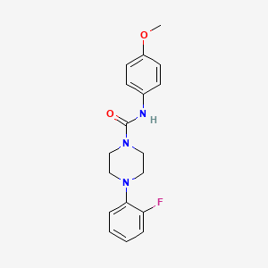 molecular formula C18H20FN3O2 B5873509 4-(2-fluorophenyl)-N-(4-methoxyphenyl)-1-piperazinecarboxamide 