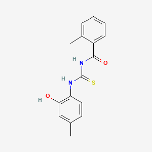 molecular formula C16H16N2O2S B5873523 N-{[(2-hydroxy-4-methylphenyl)amino]carbonothioyl}-2-methylbenzamide 
