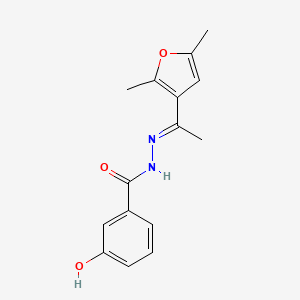 molecular formula C15H16N2O3 B5873540 N'-[1-(2,5-dimethyl-3-furyl)ethylidene]-3-hydroxybenzohydrazide 