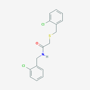 molecular formula C16H15Cl2NOS B5873558 N-(2-chlorobenzyl)-2-[(2-chlorobenzyl)thio]acetamide 