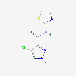 molecular formula C8H7ClN4OS B5873575 4-chloro-1-methyl-N-1,3-thiazol-2-yl-1H-pyrazole-3-carboxamide 
