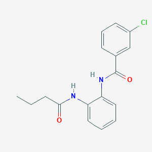 molecular formula C17H17ClN2O2 B5873582 N-[2-(butyrylamino)phenyl]-3-chlorobenzamide 