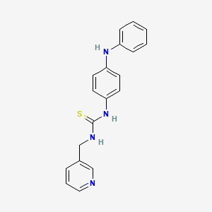 molecular formula C19H18N4S B5873596 N-(4-anilinophenyl)-N'-(3-pyridinylmethyl)thiourea 