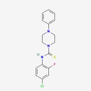 molecular formula C17H17ClFN3S B5873598 N-(4-chloro-2-fluorophenyl)-4-phenyl-1-piperazinecarbothioamide 