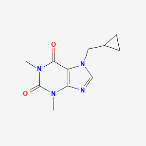 molecular formula C11H14N4O2 B5873599 7-(cyclopropylmethyl)-1,3-dimethyl-3,7-dihydro-1H-purine-2,6-dione 