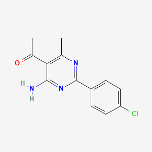 1-[4-amino-2-(4-chlorophenyl)-6-methyl-5-pyrimidinyl]ethanone