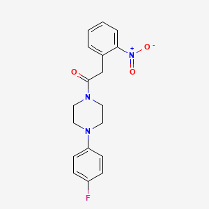 molecular formula C18H18FN3O3 B5873671 1-(4-fluorophenyl)-4-[(2-nitrophenyl)acetyl]piperazine 