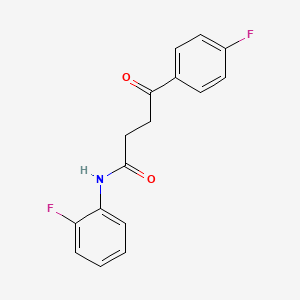 molecular formula C16H13F2NO2 B5873676 N-(2-fluorophenyl)-4-(4-fluorophenyl)-4-oxobutanamide 