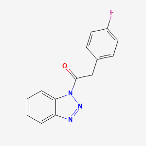 molecular formula C14H10FN3O B5873690 1-[(4-fluorophenyl)acetyl]-1H-1,2,3-benzotriazole 