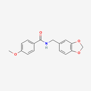 N-(1,3-benzodioxol-5-ylmethyl)-4-methoxybenzamide