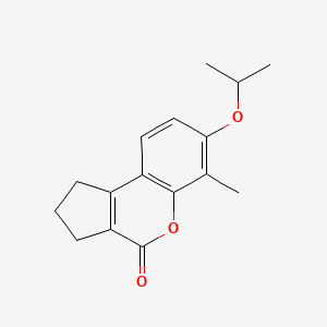 molecular formula C16H18O3 B5873755 7-isopropoxy-6-methyl-2,3-dihydrocyclopenta[c]chromen-4(1H)-one 