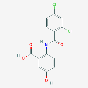 molecular formula C14H9Cl2NO4 B5873775 2-[(2,4-dichlorobenzoyl)amino]-5-hydroxybenzoic acid 