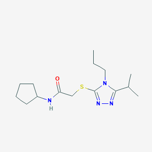 N-cyclopentyl-2-[(5-isopropyl-4-propyl-4H-1,2,4-triazol-3-yl)thio]acetamide