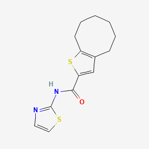 molecular formula C14H16N2OS2 B5873801 N-1,3-thiazol-2-yl-4,5,6,7,8,9-hexahydrocycloocta[b]thiophene-2-carboxamide 
