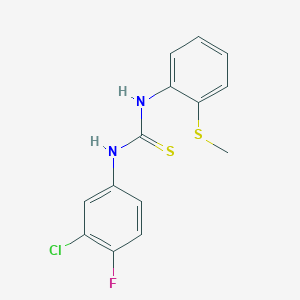 N-(3-chloro-4-fluorophenyl)-N'-[2-(methylthio)phenyl]thiourea