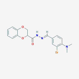 N'-[3-bromo-4-(dimethylamino)benzylidene]-2,3-dihydro-1,4-benzodioxine-2-carbohydrazide