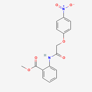 molecular formula C16H14N2O6 B5873833 methyl 2-{[(4-nitrophenoxy)acetyl]amino}benzoate 