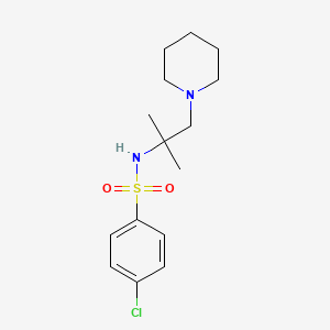 4-chloro-N-[1,1-dimethyl-2-(1-piperidinyl)ethyl]benzenesulfonamide