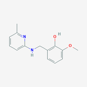molecular formula C14H16N2O2 B5873886 2-methoxy-6-{[(6-methyl-2-pyridinyl)amino]methyl}phenol 