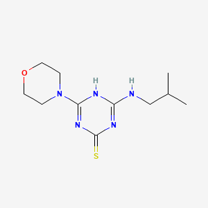 molecular formula C11H19N5OS B5873904 4-(isobutylamino)-6-(4-morpholinyl)-1,3,5-triazine-2-thiol 