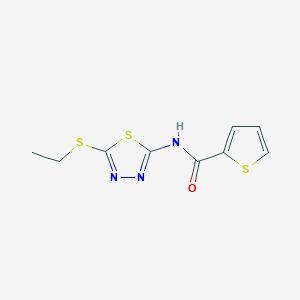 molecular formula C9H9N3OS3 B5873905 N-[5-(ethylthio)-1,3,4-thiadiazol-2-yl]-2-thiophenecarboxamide CAS No. 313516-32-4