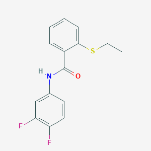 N-(3,4-difluorophenyl)-2-(ethylthio)benzamide