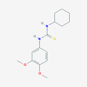 molecular formula C15H22N2O2S B5873917 N-cyclohexyl-N'-(3,4-dimethoxyphenyl)thiourea 