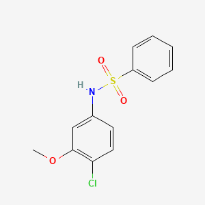 molecular formula C13H12ClNO3S B5873923 N-(4-chloro-3-methoxyphenyl)benzenesulfonamide 