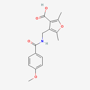 4-{[(4-methoxybenzoyl)amino]methyl}-2,5-dimethyl-3-furoic acid