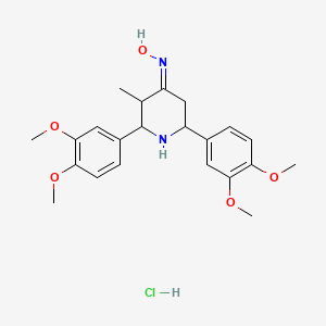 2,6-bis(3,4-dimethoxyphenyl)-3-methyl-4-piperidinone oxime hydrochloride