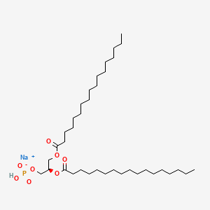 molecular formula C37H72NaO8P B587394 Sodium (2R)-2,3-bis(heptadecanoyloxy)propyl hydrogen phosphate CAS No. 154804-54-3