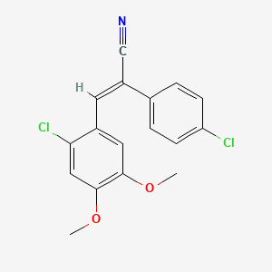 molecular formula C17H13Cl2NO2 B5873944 3-(2-chloro-4,5-dimethoxyphenyl)-2-(4-chlorophenyl)acrylonitrile 