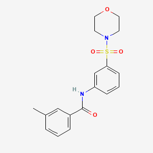 molecular formula C18H20N2O4S B5873964 3-methyl-N-[3-(4-morpholinylsulfonyl)phenyl]benzamide 