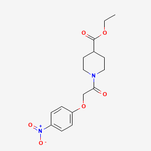 molecular formula C16H20N2O6 B5873977 ethyl 1-[(4-nitrophenoxy)acetyl]-4-piperidinecarboxylate 