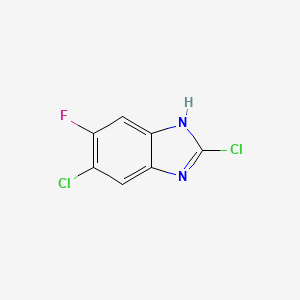 molecular formula C7H3Cl2FN2 B587401 2,5-Dichloro-6-fluoro-1H-benzimidazole CAS No. 142356-65-8