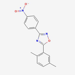 molecular formula C16H13N3O3 B5874010 5-(2,5-dimethylphenyl)-3-(4-nitrophenyl)-1,2,4-oxadiazole 