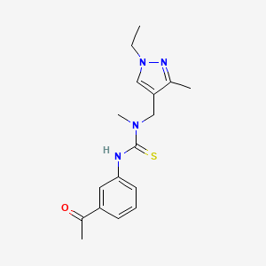 N'-(3-acetylphenyl)-N-[(1-ethyl-3-methyl-1H-pyrazol-4-yl)methyl]-N-methylthiourea