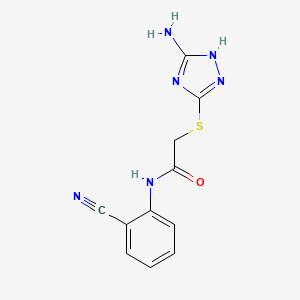 2-[(3-amino-1H-1,2,4-triazol-5-yl)thio]-N-(2-cyanophenyl)acetamide