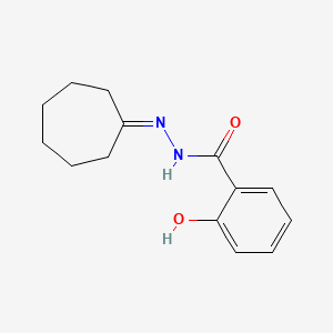 molecular formula C14H18N2O2 B5874071 N'-cycloheptylidene-2-hydroxybenzohydrazide 