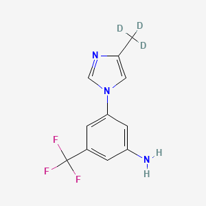 molecular formula C11H10F3N3 B587408 3-(4-Methyl-1H-imidazol-1-yl)-5-trifluoromethylaniline-d3 CAS No. 1246815-34-8