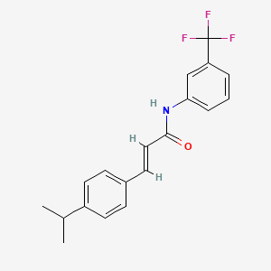 molecular formula C19H18F3NO B5874087 3-(4-isopropylphenyl)-N-[3-(trifluoromethyl)phenyl]acrylamide 