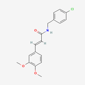 molecular formula C18H18ClNO3 B5874100 N-(4-chlorobenzyl)-3-(3,4-dimethoxyphenyl)acrylamide 