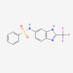 N-[2-(trifluoromethyl)-1H-benzimidazol-6-yl]benzenesulfonamide