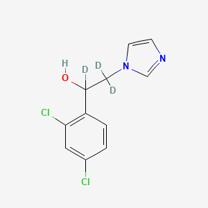 molecular formula C11H10Cl2N2O B587411 rac-1-(2,4-Dichlorophenyl)-2-(1-imidazolyl)ethanol-d3 CAS No. 1246819-34-0