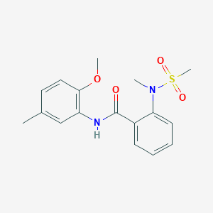 N-(2-methoxy-5-methylphenyl)-2-[methyl(methylsulfonyl)amino]benzamide