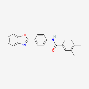 N-[4-(1,3-benzoxazol-2-yl)phenyl]-3,4-dimethylbenzamide