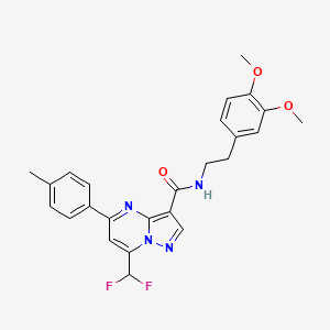 molecular formula C25H24F2N4O3 B5874126 7-(difluoromethyl)-N-[2-(3,4-dimethoxyphenyl)ethyl]-5-(4-methylphenyl)pyrazolo[1,5-a]pyrimidine-3-carboxamide 